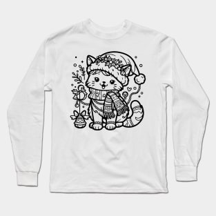 Christmas Cat Long Sleeve T-Shirt